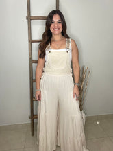 Cargar imagen en el visor de la galería, LACE TRIM TIERED SLEEVELESS JUMPSUIT
