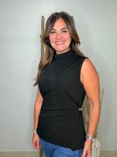 Cargar imagen en el visor de la galería, Mock Neck Side Pleat Sweater Tank
