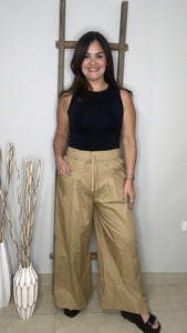 Wide Flare Cotton Pants