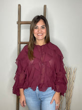 Cargar imagen en el visor de la galería, Elegant Layered Ruffle Blouse
