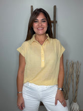 Cargar imagen en el visor de la galería, Cotton Short Sleeve Popover Blouse
