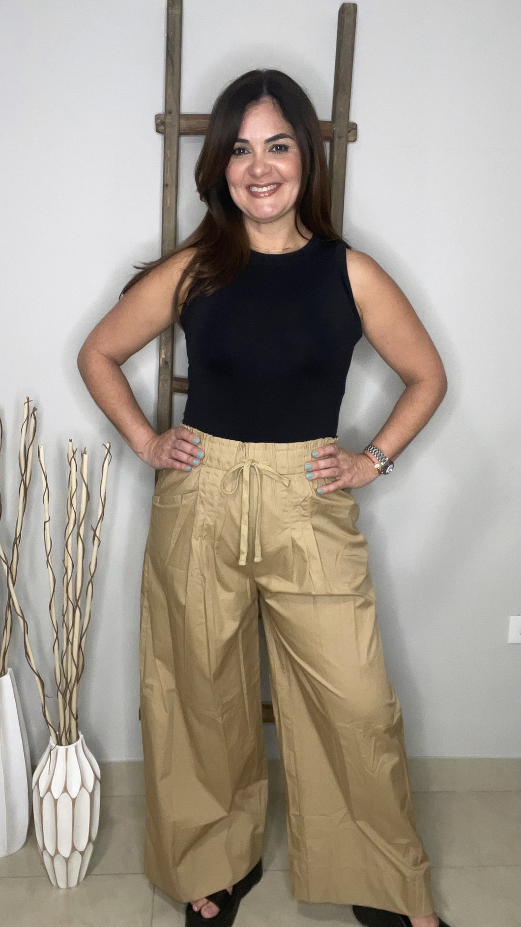 Wide Flare Cotton Pants