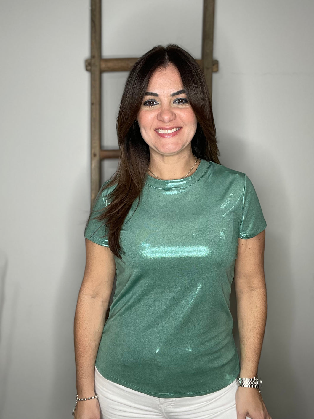 Metallic Stretch Top