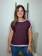 Cargar imagen en el visor de la galería, Solid round neck short sleeve top
