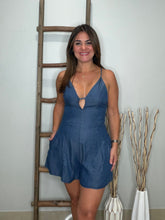 Cargar imagen en el visor de la galería, V-Neck Denim Romper

