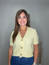 Cargar imagen en el visor de la galería, Solid short sleeve sweater knit top
