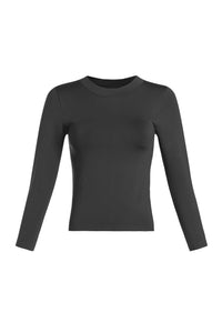 Crew neck long-sleeved top