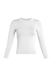 Crew neck long-sleeved top