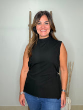 Cargar imagen en el visor de la galería, Mock Neck Side Pleat Sweater Tank
