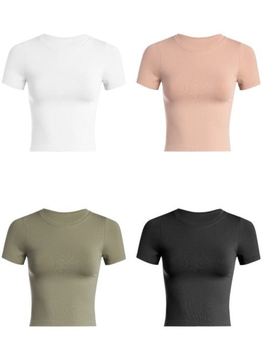 Smooth crew neck baby tee