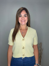Cargar imagen en el visor de la galería, Solid short sleeve sweater knit top
