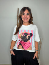 Cargar imagen en el visor de la galería, Polka Dot Dog Print Oversize T Shirt
