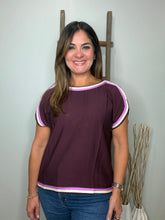 Cargar imagen en el visor de la galería, Solid round neck short sleeve top
