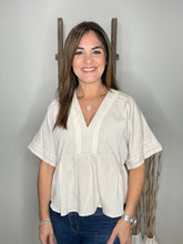 Cargar imagen en el visor de la galería, Solid short sleeve peplum top
