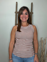 Cargar imagen en el visor de la galería, Striped Ribbed Racerback Tank
