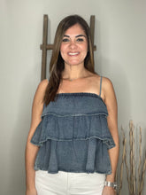 Cargar imagen en el visor de la galería, Washed Denim Layered Tank Top
