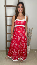 Cargar imagen en el visor de la galería, Vintage Summer Print All Over Maxi Dress
