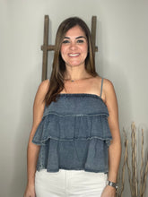 Cargar imagen en el visor de la galería, Washed Denim Layered Tank Top
