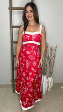 Cargar imagen en el visor de la galería, Vintage Summer Print All Over Maxi Dress

