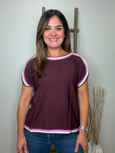 Cargar imagen en el visor de la galería, Solid round neck short sleeve top
