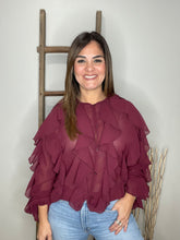 Cargar imagen en el visor de la galería, Elegant Layered Ruffle Blouse
