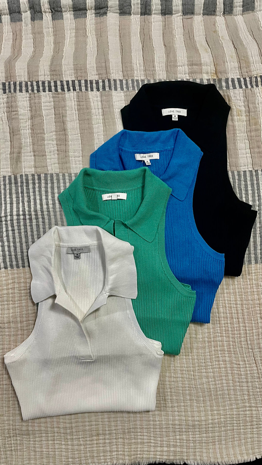 COLLARED CHIC KNIT BODYSUIT TOPS